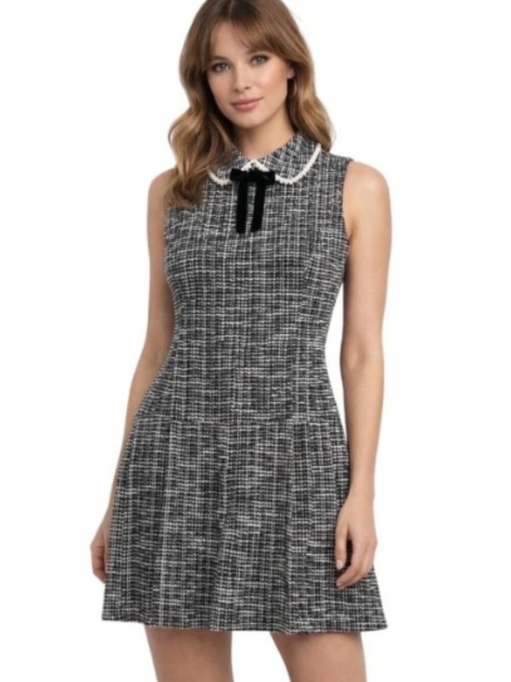 Bow Tweed Dress